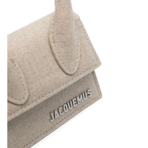 Jacquemus Le Chiquito Woven Canvas Top Handle Mini Crossbody Bag Light Greige - Picture 5 of 10